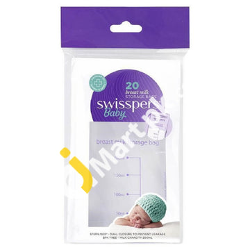 Swisspers Breast Milk Storage Bags 20 Pack - Made In Thailand Imported From Uk